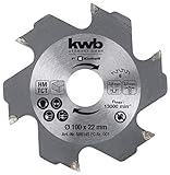 kwb by Einhell Fräserblatt 100x22x3,8 mm Flachdübelfräsen-Zubehör (Ø100 x 22 x 3.8 mm, 6 Zähne, passend für Einhell Flachdübelfräse)