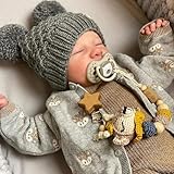 JIZHI Reborn-Baby Junge - 17 Zoll realistische, lebensechte, anatomisch korrekte Ganzkörper vin-yl-Baby Puppen mit Puppen-Zubehör für Kinder ab 3 Jahren