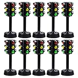 STOBOK Ampel Spielzeug Spielzeug Ampeln Modell Verkehr Lampen Kinder Früh Pädagogische Spielplatzgeräte, Packung mit 10