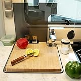 your GEAR Burano - Bambus Spülbeckenabdeckung & Schneidebrett, passgenau für Hobby, Knaus, Fendt & Beachy Wohnwagen