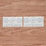 2er Pack reflektierend Weiß, 10,2 cm - Lass uns boxen Boxer Flat 4 Motor Auto Aufkleber Sticker Vinyl - passend für Subaru STI WRX usw.