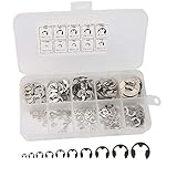Vegena 200 Stück Sicherungsscheiben für Wellen E-Clip Set Sicherungsring Edelstahl Snap Haltering Sicherungsring Sortiment Set mit Aufbewahrungenbox 10 Größe1,5/2/3/4/5/6/7/8/9/10
