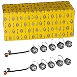 HELLA 2PT 010 458-701 LED-Tagfahrleuchtensatz - LEDayFlex - 12/24V - rund - Einbau - Lichtscheibenfarbe: glasklar - Kabel: 120mm - Fahrzeugfront - Satz