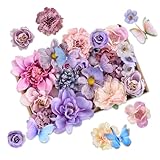 Joyblossom 28 Stück Kunstblumen zum Basteln, 3~9cm Blumen zum Basteln, Künstliche Blumen, Seidenblumen Klein, Kunstblumen Deko, Künstliche Blütenköpfe für DIY-Projekte und Basteln Dekorationen
