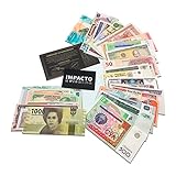 IMPACTO COLECCIONABLES 50 Geldscheine aus Aller Welt - Banknoten Weltwährungs Sammlung - Altes Geld mit Echtheitszertifikat - Geld Scheine für Sammler & wissbegierige Kinder - Geldschein Kollektion