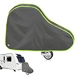 Punvot Deichselhaube, Deichselabdeckung Deichselschut für Wohnwagen Caravan und Anhänger, Groß Deichselschutzhaube Deichselschutzhülle Mit Grün Reflektierender Streifen und Kastenschloss