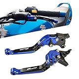 QJY-Motor Part-Store Einstellbar Bremskupplungshebel CNC Aluminium Für Suzuki Bandit GSF1200 2001-2006 GSF1250 2007-2015 GSF 600 /600S /650 /650S /650N 2008-2015（Blau+Schwarz）