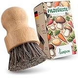 lampox - Pilzbürste, Champignonbürste, Küchenbürste, Gemüsebürste, Reinigungsbürste, Kartoffelbürste, Wurzelgemüse, zur Reinigung von Pilzen und Gemüse, Bambusgriff und Rosshaar