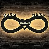 Led Unendlichkeitszeichen Hochzeitsgeschenk personalisiert mit Wunschnamen Deko Freundin Verliebte Partner romantische Geschenke Weihnachten , Schlummerlicht , Ich liebe dich Männer Frauen