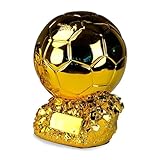 SUSANMAISON Goldener Ballon, Fußballmeisterschaft, Preistrophäe, personalisierbar, Spielerpreis, Fußball-Nachbildung, Fan, Sammlerstück, Geburtstagsgeschenk, 25 cm