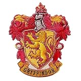 Mono Quick - Harry Potter Hogwarts Applikationen, Bügelbild Aufkleber Patch, Gryffindor Slytherin Hufflepuff Ravenclaw (18068 - Gryffindor)