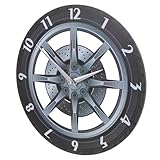 Ciieeo Moderne Wanduhr Im Auto Felgen Design Aus Acryl Mit Klarlinsen Für Jugendzimmer Studentenzimmer Garage Und Büro Als Wohnkultur Accessoire