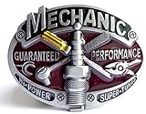 Mechanic Mechaniker Buckle Gürtelschnallen Auto V8 Werkstatt Hot Rod Rockabilly Performance