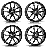 4x Rial Felgen Alufelgen Lucca 6.5Jx16 ET46 5x112 diamant-schwarz kompatibel mit VOLKSWAGEN Beetle Caddy Cross Touran E-Golf Golf Jetta Passat T-R
