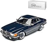 Mercedes-Benz SL-Klasse 560SL R107 Cabrio Blau Schwarz Metallic mit Hard Top 1971-1989 Nr 342 1/18 Otto Modell Auto