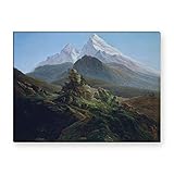 Wandkings Leinwandbilder von Caspar David Friedrich - Wähle ein Motiv & Größe:"Der Watzmann" - 40 x 30 cm