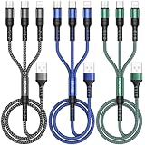 RAVIAD Multi Ladekabel 3 in 1, [3Stück 1.2M] Universal Ladekabel Mehrfach Anschlüsse Nylon Multi USB Kabel mit Micro USB Typ C Lightning für iPhone 16 15 14 Pro, Galaxy S25 S24 S23, Huawei, PS5
