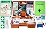 Erste-Hilfe-Koffer Gastro M5+ Komplettpaket für Betriebe DIN/EN 13157 inkl. Augenspülung + Brandgel + detektierbare Pflaster + Hydrogelverbände + Aushang &Aufkleber