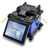 SUWOLF 5" LCD Hohe Präzision LWL Spleißgerät/Kern-zu-Kern Ausrichten Glasfaser Spleißen Technik/Tragbar Fiber Optic Fusion Splicer für SM MM NZ-DS EDF Glasfaser mit Faserschneider (FS18)