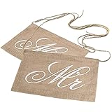 Lace Burlap Bögen Mr. & Mrs Stuhlschilder Hochzeit Set Stuhl Zeichen Garland Rustikale Hochzeit Dekoration (Stuhl Banner)