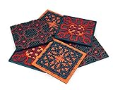 Images Orient COA-993306 Untersetzer aus Seide, Vagabonde