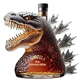 Fhlprte Whiskyflasche,Schnapsdekanter,auffalliges Design,300ml,transparenten Glas -Dekanter für Wein, Tequila. Hausbar, Verkostungspartys,Geschenk für Vatertag, Hochzeit, Sammler. (Drache)