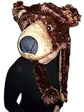 Mütze Braunbär-Kostüm, F75, Bären-Faschingskostüm, für Fasching Karneval Fasnacht, Karnevals-Kostüme für Männer und Frauen, Faschings-Kostüme, Geburtstags-Geschenk, Weihnachts-Geschenk