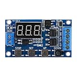 DEWIN Zeitrelais 230v,Intervall 12v Steuerungsschalter, Intervallschalter Relaismodul DC 5 V - 36 V Auslös Schaltuhr, Relais Modul EIN/Ausgeschalten mit LED-Anzeige