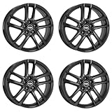 4x Rial Felgen Alufelgen Astorga 6.0Jx15 ET43 5x112 diamant-schwarz kompatibel mit VOLKSWAGEN Golf Caddy Cross Touran E-Golf Jetta Touran