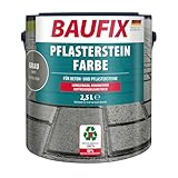 BAUFIX Pflasterstein Farbe grau, matt, 2.5 Liter, Beton- und Bodenfarbe, mit gute Haftung, für Beton/Pflastersteine, langer Witterungsschutz