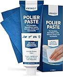Prinox® 150ml Polierpaste inkl. Profi Poliertuch I Politur für Acrylglas, Epoxidharz, Lacke, Gelcoat gfk, Chrom & Kunststoffe I Entfernt Mattierungen & Mikro Kratzer