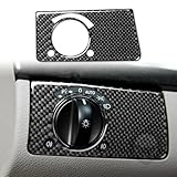 Kohlefaser-Rahmenabdeckung, Zierleiste, Zubehör, Dekoration, kompatibel mit Mercedes Benz E-Klasse W211 2003–2009 (klassisch, Scheinwerfer-Steuerrahmen 5)