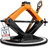 Hansewerk® Wagenheber Scherenwagenheber 2t inkl. Ratsche mit integrierter schützender Gummiauflage