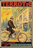 Blechschild 20x30cm gewölbt Terrot & Co Dijon Cycles Motorettes Fahrrad Deko Geschenk Schild