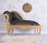 Chaiselongue Barock Ottomane Antik Sofa Gold Schwarz Liege Polsterbank cat508a34 Palazzo Exklusiv