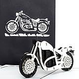 Pop-Up Karte "Motorrad - Harley Davidson" - 3D Card Motorbike – Biker Geburtstagskarte, Einladung, Geschenkidee zum Geburtstag & Gutschein zum Führerschein & Ausflug mit dem Bike