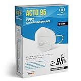 Acto 95 Premium FFP2 Atemschutzmaske – 10er Pack | CE-zertifiziert | 5-lagig | Einzeln verpackt | Bequem tragbar & effektiver Partikelfilter