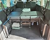 BREMER SITZBEZÜGE Pulverbeschichtete Multiflexboard Konsole kompatibel mit VW T5 T6 T6.1 Transporter Caravelle Schwarze Konsolen / T5 Zubehör / T6 Bettverlängerung/Höhe 51cm / 2 Stück in Schwarz TSP