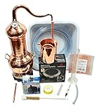 Copper Garden Kupfer Destille Essence Plus 2 Liter I Komplettes Destillen Set mit Aromakorb zur Kolonnenbrennerei I Legales Destilliergerät für ätherische Öle/Hydrolate/Düfte/Wasser etc.