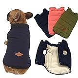 Tineer Haustier Hunde Winterkleidung Nettes Haustier Warme Jacke Weste Mantel Französische Bulldogge Warme Weste Anzug (XXL, Blau)