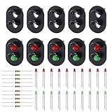 Evemodel 10 STK. Signale LED rot/grün DIY Ampeln Spur H0 / TT / 00 Signal Modellbau NEU