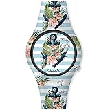 Doodle Watch Damenuhr Graphics Mood Tattoouhr Anker Blume DO35007