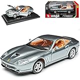 Bburago Ferrari 550 Maranello Coupe Grau 1996-2001 1/24 Modell Auto