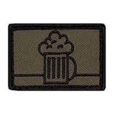 Café Viereck ® Bundeswehr Nachschub - Lustige Bier Taktik Zeichen Gestickt mit Klett - 5 cm x 3,5 cm