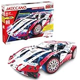 BANDAI - Meccano Supercar 25-in-1 - Konstruktionsset 25 Modelle - 347 Teile inkl. 6-Volt-Motor, LED, Werkzeuge, Anleitung - Aktivitäts-Kit Supercar-Zusammenbau - Spielzeug ab 10 Jahren - APM20105