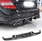 TGFOF W204 Carbon Karbonfaser Heckdiffusor für Mercedes Benz C Klasse W204 C63 AMG Pre-Facelift 2008-2011 Heckstoßstange Lip CF Diffusor Spoiler