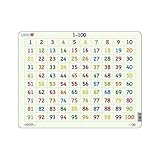 Larsen AR10 Zählen Lernen Puzzle – 100 Teile, Deutsch - Zahlen von 1–100 spielerisch Lernen - Lernspiel ab 5 Jahren - Buntes Zahlen‑Puzzle - Stabiler Rahmen & Tablett - Made in Norway