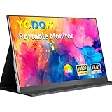 Yodoit Portable Monitor, 15,6 Zoll 1920 x 1080P FHD Tragbarer IPS-Display mit USB Typ C & HDMI Anschluß und Eingebaute Lautsprecher, Eye Care Bildschirm für PC, Laptop, Xbox, PS 3/4/5, Switch und TV