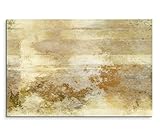 120x80cm Leinwandbild auf Keilrahmen Malerei Acryl Hintergrund abstrakt beige braun Wandbild auf Leinwand als Panorama