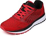 WHITIN Turnschuhe Herren Damen Hallenschuhe Turnschuhe Sneakers Für Männer Sportschuhe Straßenlaufschuhe Atmungsaktiv Joggingschuhe Fitness Schuhe Rot Größe 44